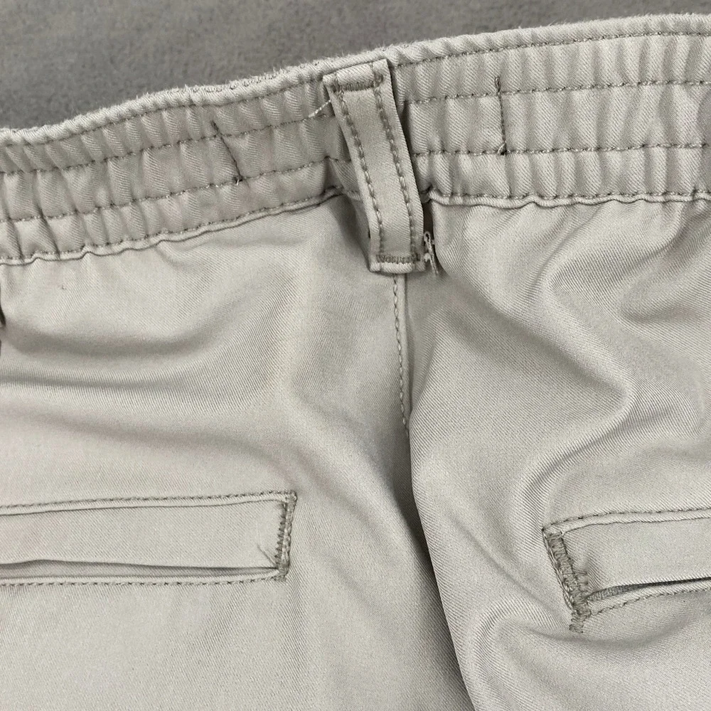Marc New York Mens 38x32 Performance Chino Pants Khaki Tan Elastic Waist MNY